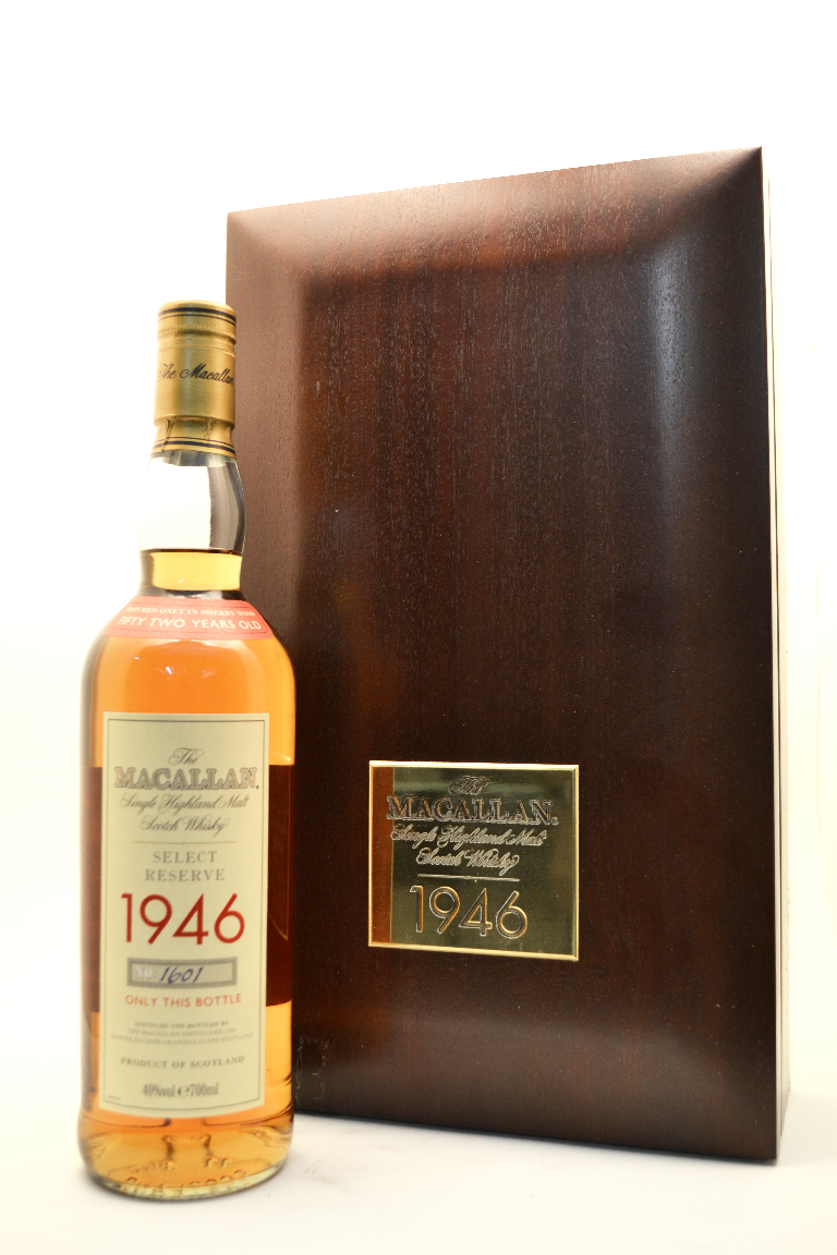 Macallan 1946 52 Year Old Select Reserve Wooden Box
